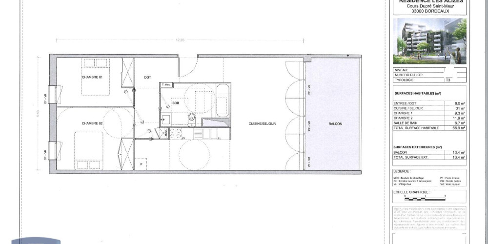 appartement à BORDEAUX (33300)