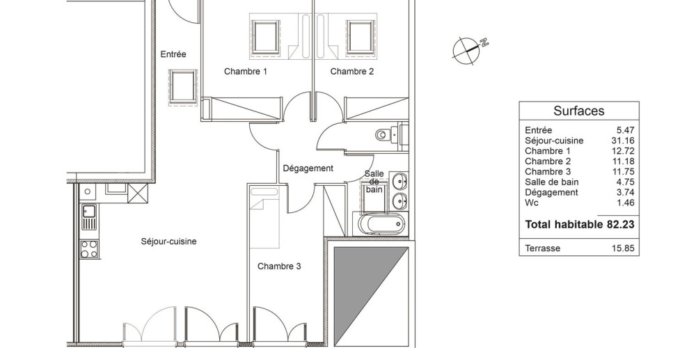appartement à BORDEAUX (33000)