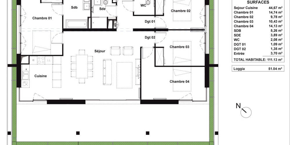 appartement à BORDEAUX (33100)