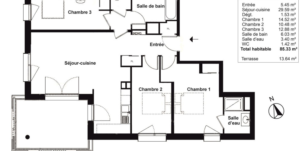 appartement à GRADIGNAN (33170)