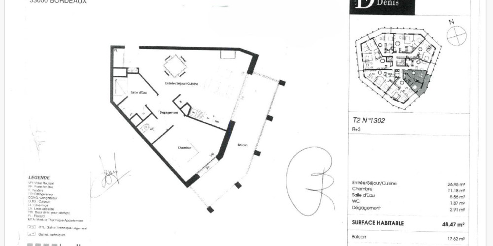 appartement à BORDEAUX (33100)