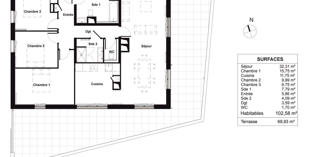 appartement à GRADIGNAN (33170)