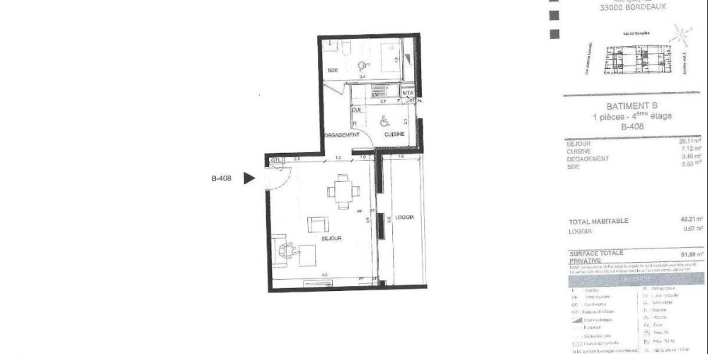 appartement à BORDEAUX (33100)