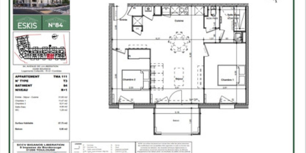 appartement à BIGANOS (33380)