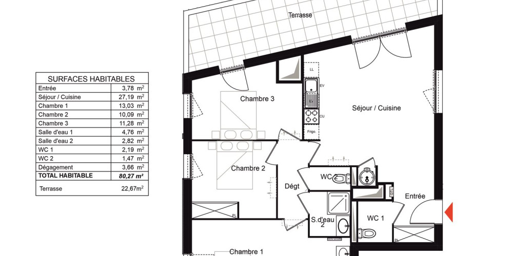 appartement à BORDEAUX (33200)