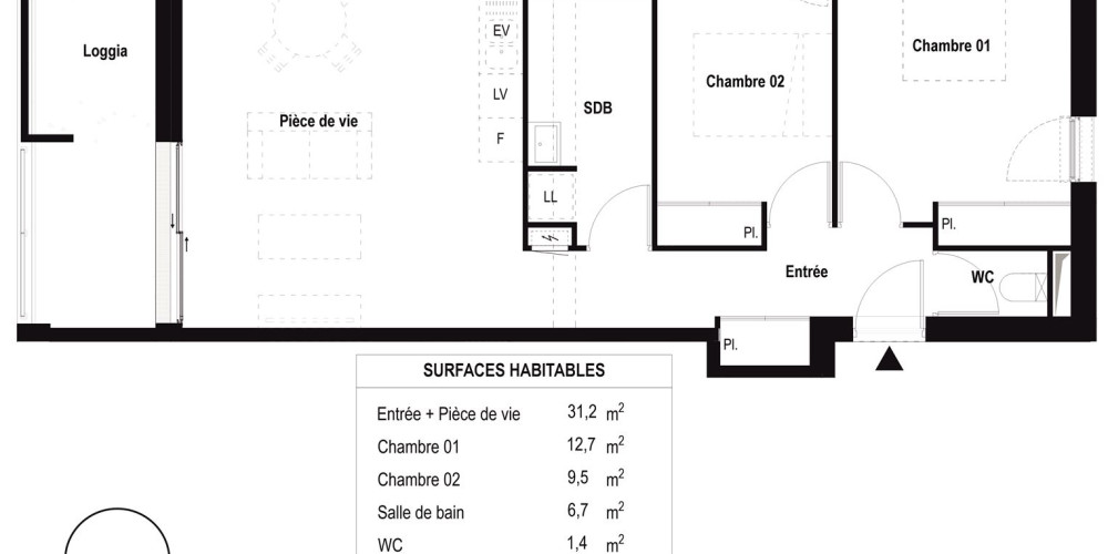 appartement à BORDEAUX (33300)
