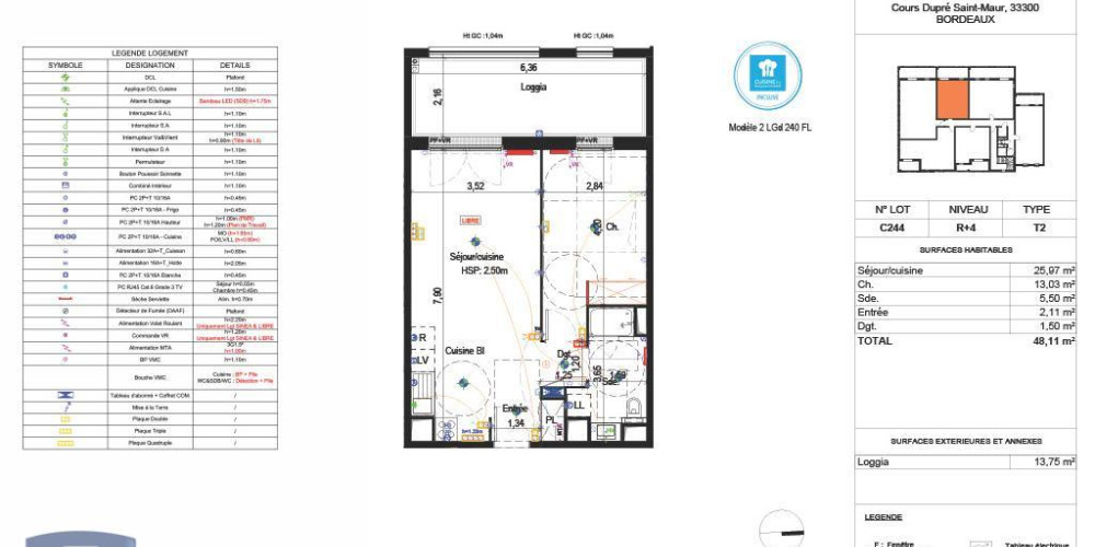 appartement à BORDEAUX (33300)