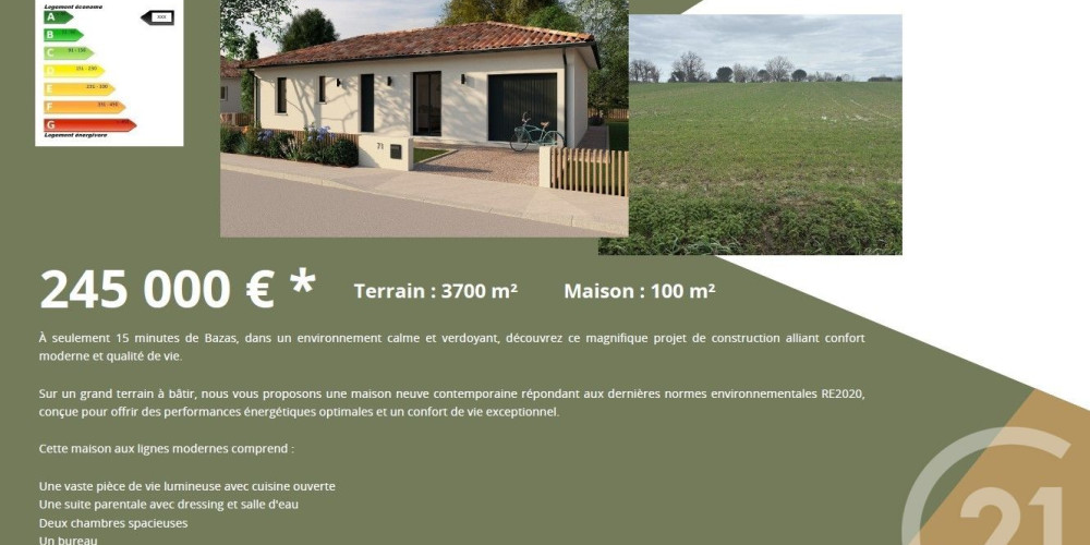 terrain à GRIGNOLS (33690)