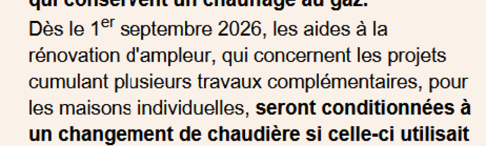 Au 1er septembre 2026, le dispositif MaPrimeRénov’ connaît des évolutions importantes