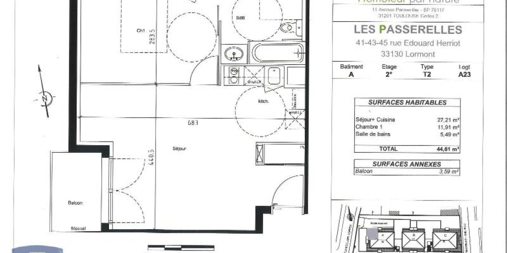 appartement à LORMONT (33310)