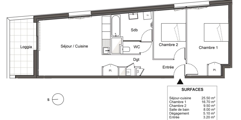 appartement à MERIGNAC (33700)